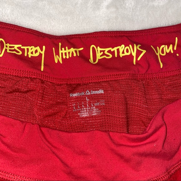 RED REEBOK ATHLETIC SHORTS - Picture 7 of 7